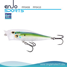 Angler Selecione Fish Tackle School Fish Popper Top isca de pesca de água com Vmc Treble Hooks (PP0408)